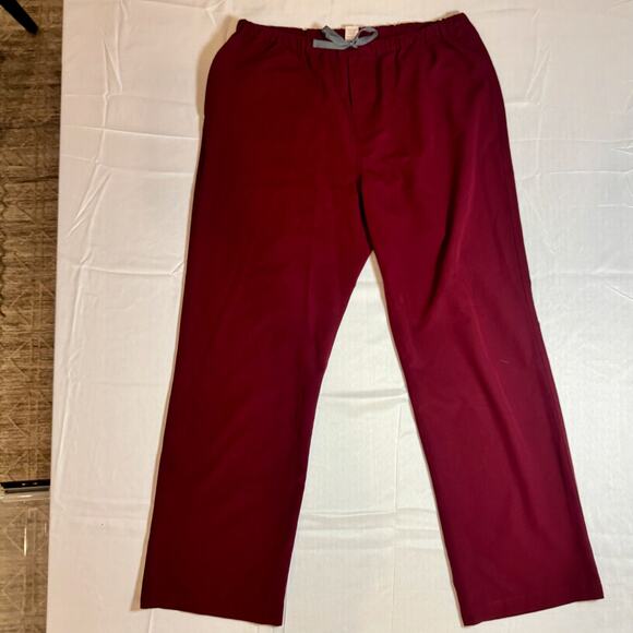 FIGS Pisco Basic Scrub Pants Burgundy Maroon Men’s XXL 2XL Elastic Drawstring - Picture 7 of 12